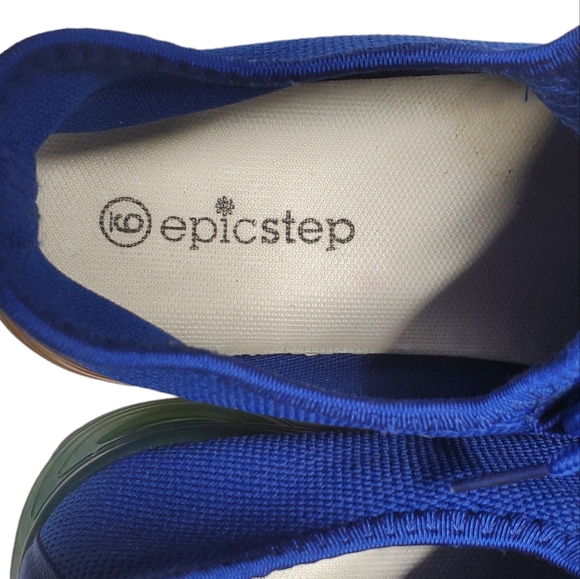 epic step Women's Blue Sneakers Rainbow Soles Size 9 - Picture 2 of 10